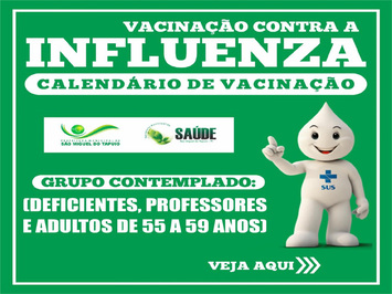 Prefeitura divulga Cronograma de Vacinação contra a Influenza; confira!