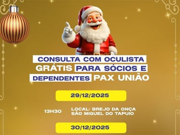 PAX União oferece Consultas Oftalmológicas gratuitas em São Miguel do Tapuio